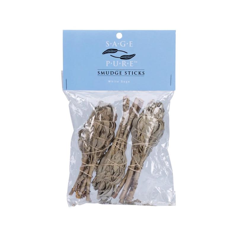 TULSI Sage Pure Smudge Stick White Sage Small 8cm 3pk