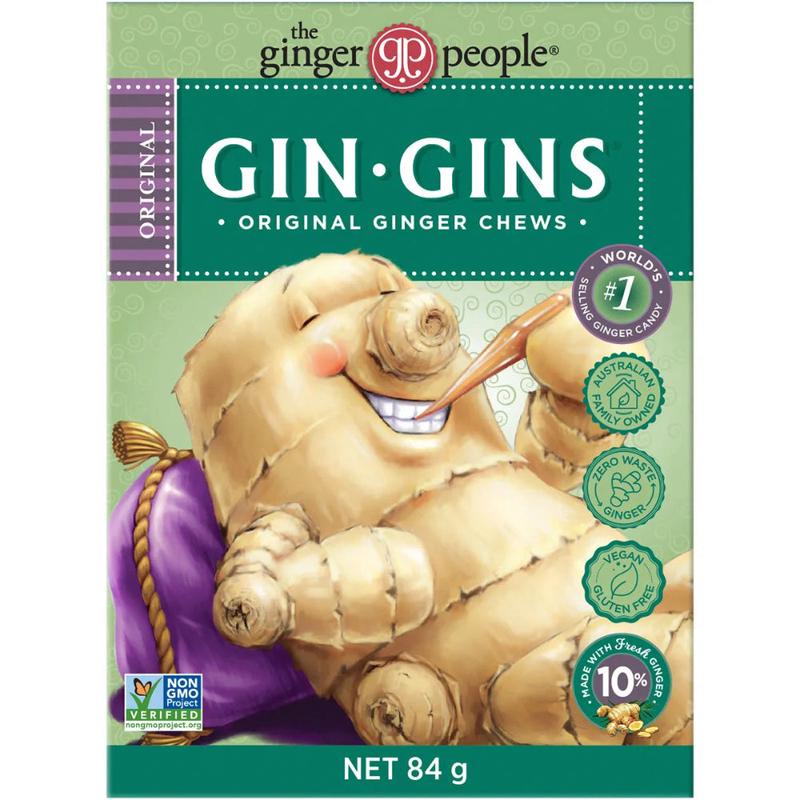 THE GINGER PEOPLE Gin Gins Ginger Candy Chewy Original 84g