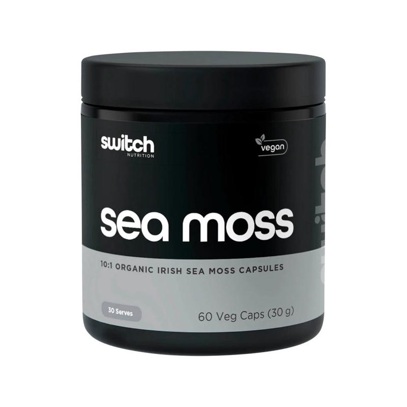 Switch Nutrition Sea Moss 10:1 Organic Irish Sea Moss Capsules 60 Caps