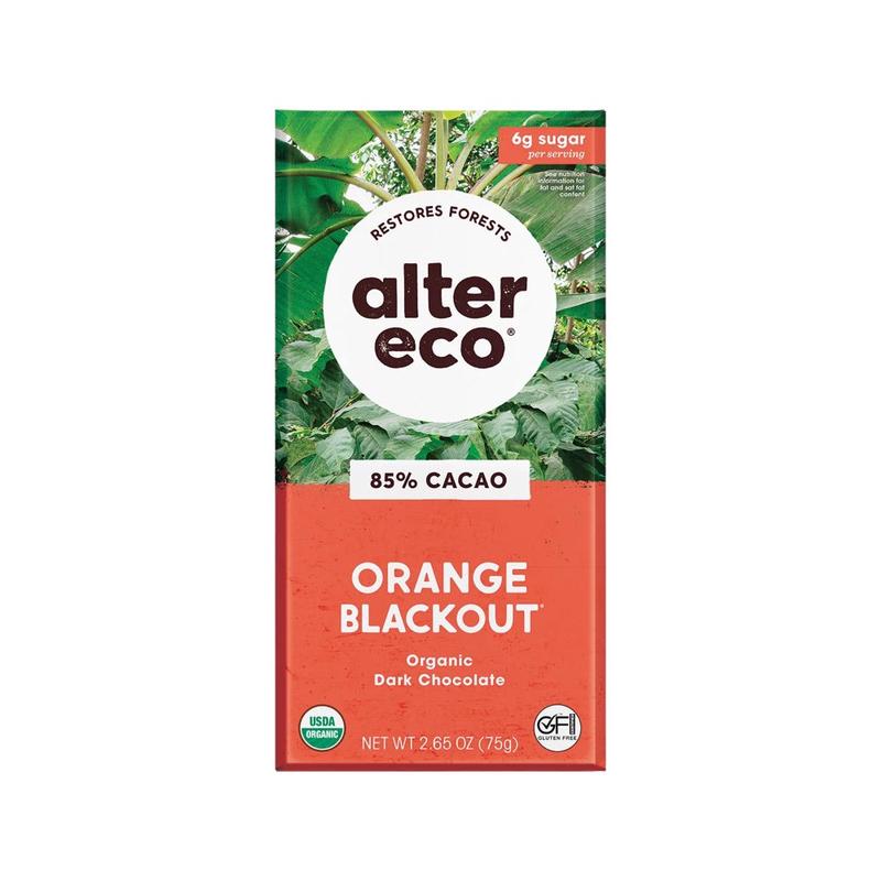 Alter Eco Chocolate Organic Dark Orange Blackout 75g