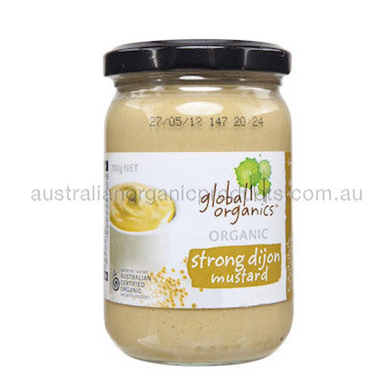 GLOBAL ORGANICS Organic Dijon Mustard Strong 200g