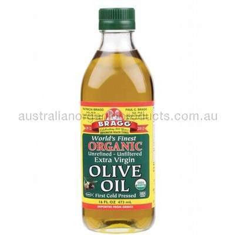 BRAGG Organic Olive Oil Extra Virgin, Unrefined & Unfiltered 473ml
