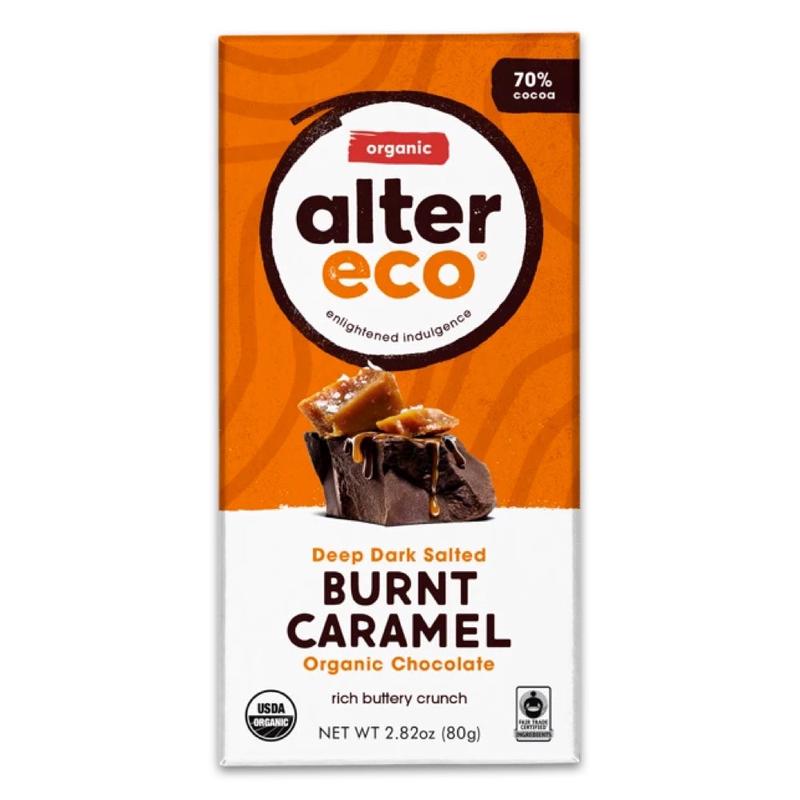 ALTER ECO Organic Dark Chocolate Salted Burnt Caramel 80g