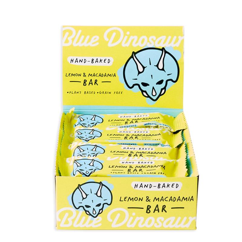 BLUE DINOSAUR Hand-Baked Bar Lemon Macadamia - 12x45g