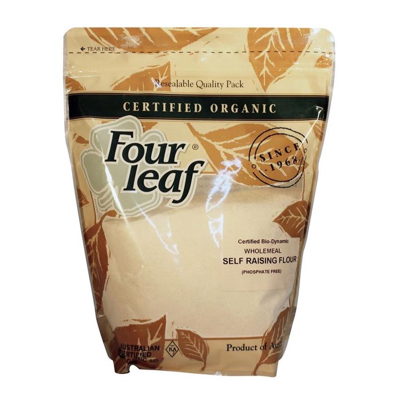 Four Leaf Organic Wholemeal Self Raising Flour 1kg