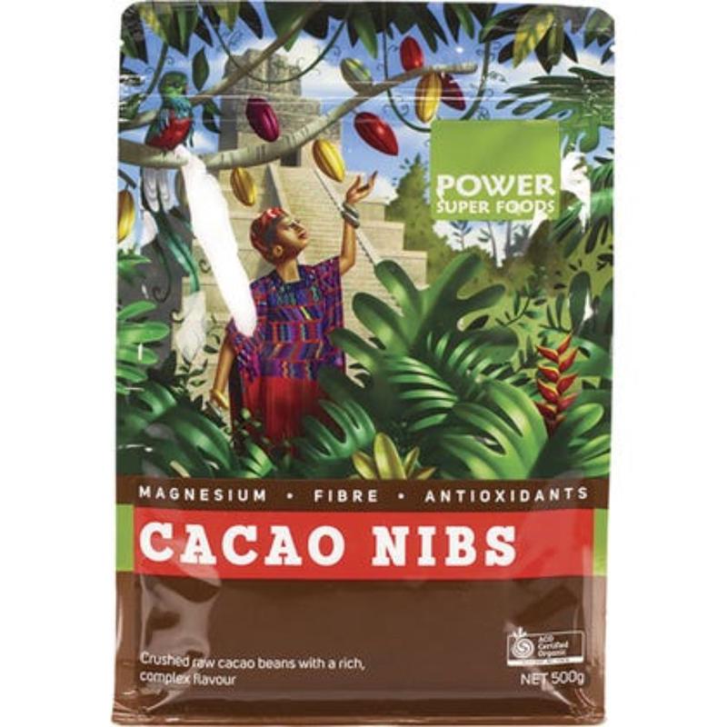 POWER SUPER FOODS Cacao Power - Organic Cacao Nibs - 500g