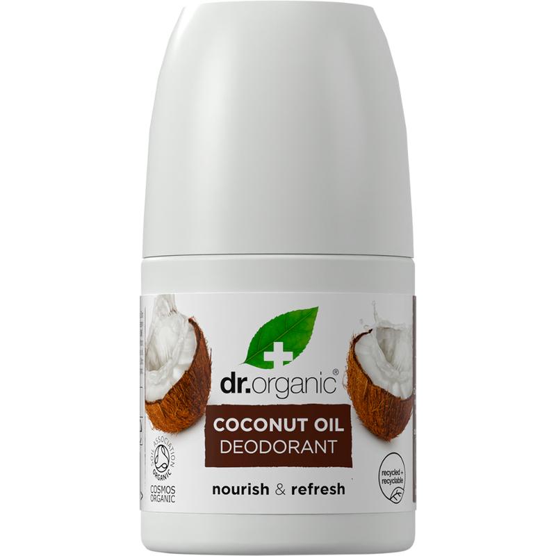 DR ORGANIC Deodorant Roll On Virgin Coconut Oil 50ml