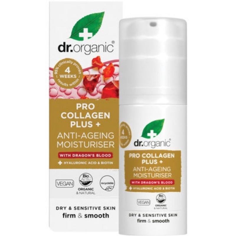 DR ORGANIC Moisturiser Pro Collagen Plus+ Anti Aging with Dragons Blood 50ml
