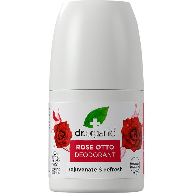 DR ORGANIC Deodorant Roll On Rose Otto 50ml