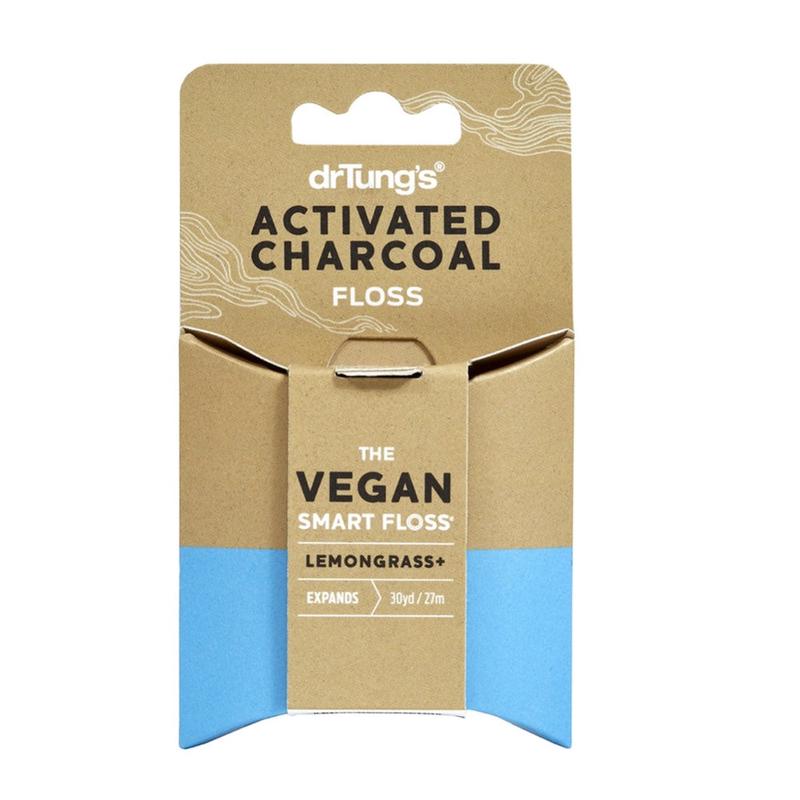 DR TUNGS Activated Charcoal Floss Lemongrass Vegan 27m