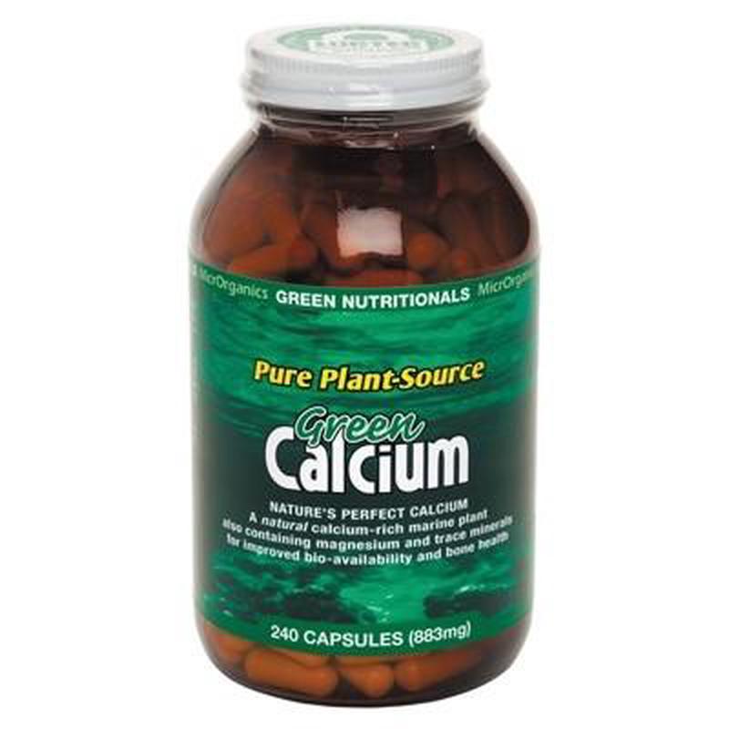 GREEN NUTRITIONALS Organic Green Calcium (Pure Plant Source) 240 Capsules (883mg)