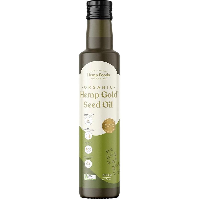 HEMP FOODS AUSTRALIA Organic Hemp Gold Seed Oil 500ml