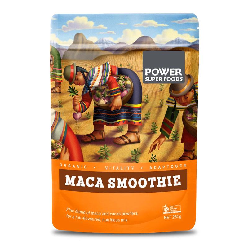 POWER SUPER FOODS Maca Power Organic Smoothie Blend with Cacao 250g