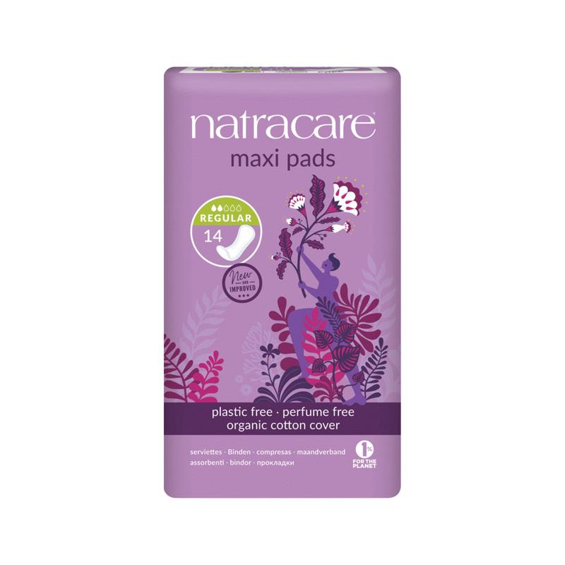 NATRACARE Organic Maxi Pads Regular 14 Pads