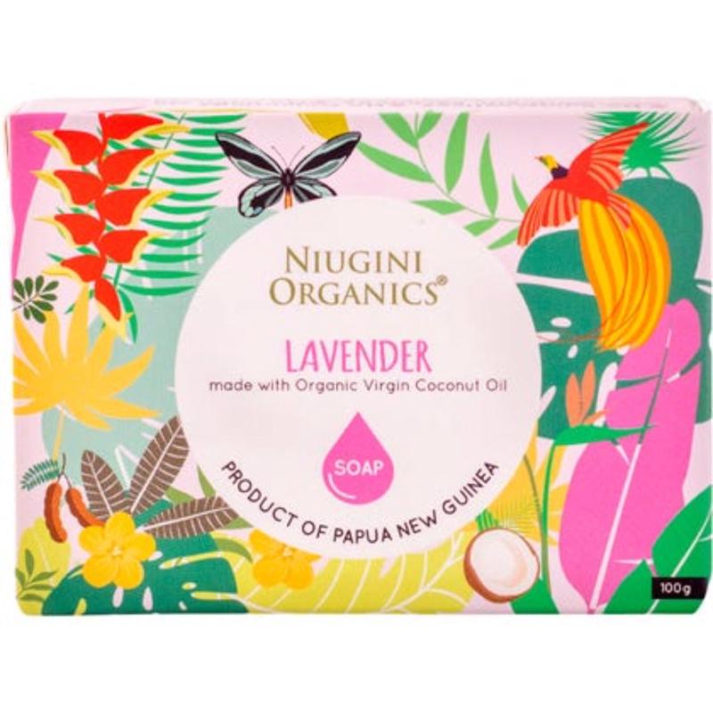NIUGINI ORGANICS Coconut Oil Soap Lavender 100g