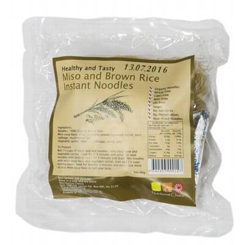 NUTRITIONIST CHOICE Miso Brown Rice Instant Noodles 60g
