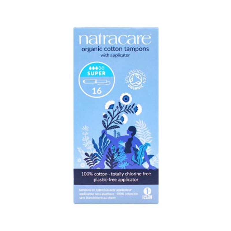 Natracare Organic Cotton Tampons Super with Applicator x16 Pack