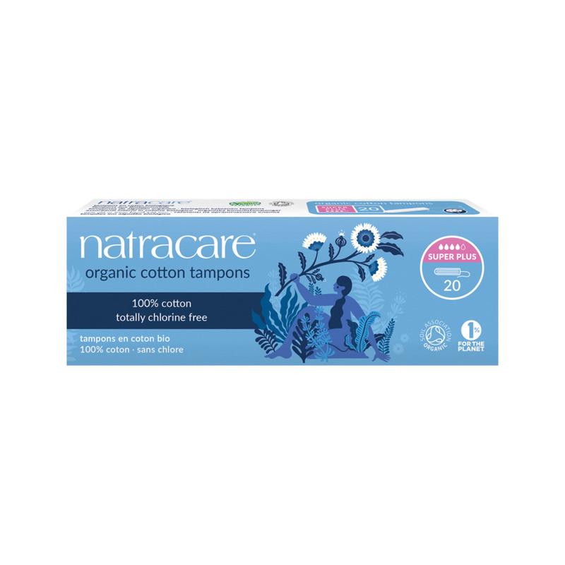 NATRACARE Organic Tampons Super Plus (Non-Applicator) 20 Tampons