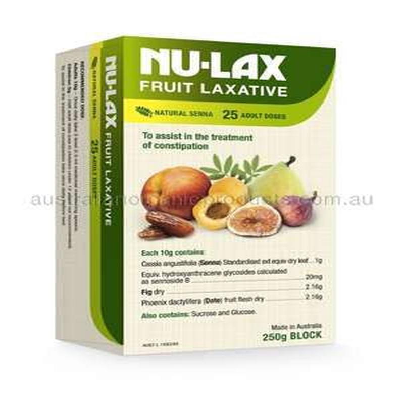 NULAX Organic Fruit Laxative Nu Lax Block 250g