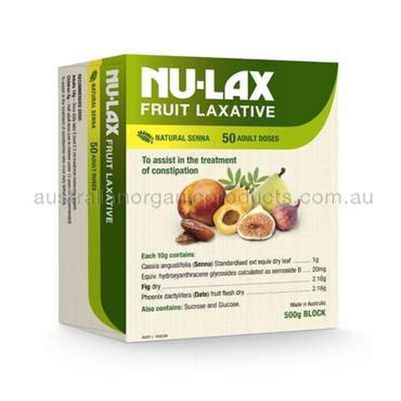NULAX Organic Fruit Laxative Nu Lax Block 500g