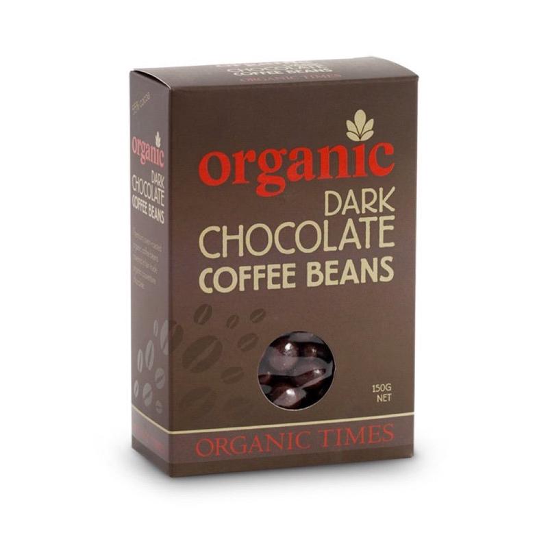 ORGANIC TIMES Dark Chocolate Coffee Beans - 150g