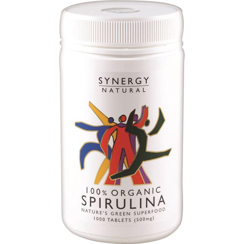 SYNERGY ORGANIC Spirulina 1000 Tablets (500mg)