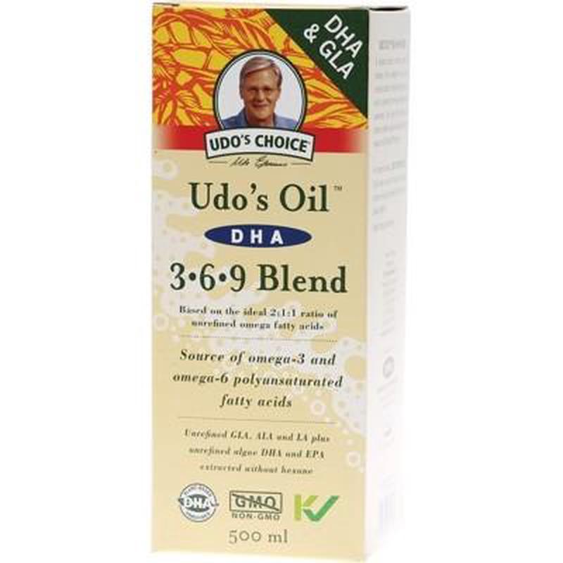 UDO'S CHOICE Organic Suitable for Vegetarians DHA Oil Blend 500ml