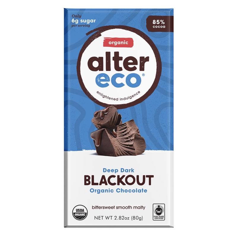 ALTER ECO Organic Dark Classic Chocolate Blackout 85% Cocoa 80g
