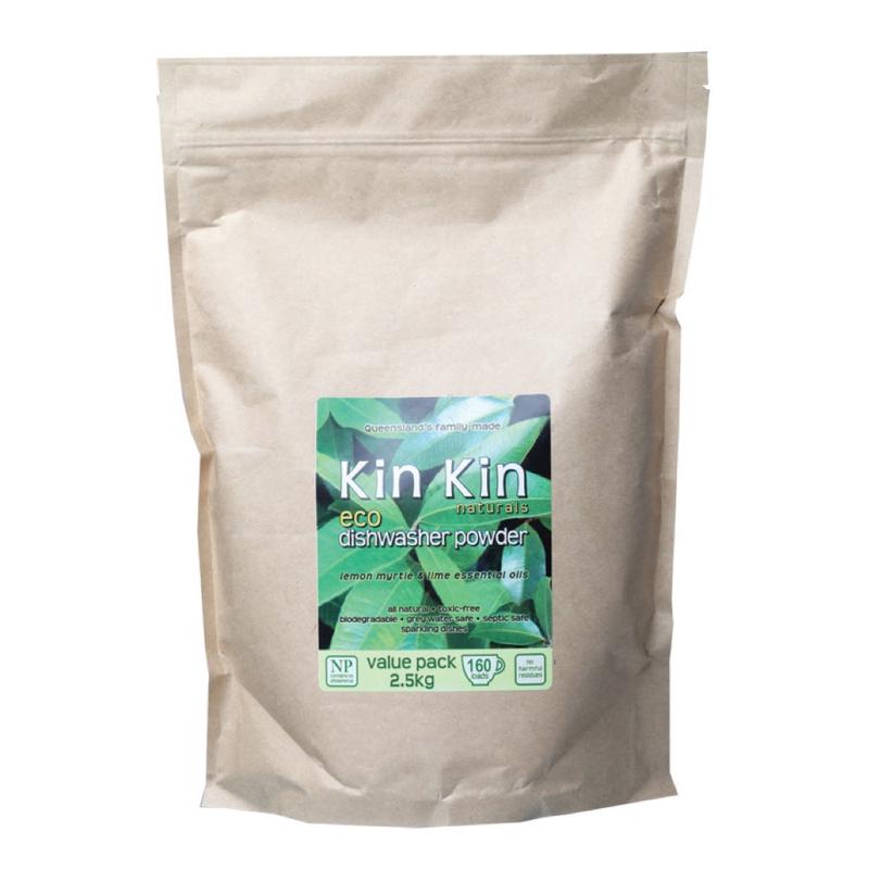 KIN KIN NATURALS Organic Dishwasher Powder Lemon Myrtle & Lime 2.5kg
