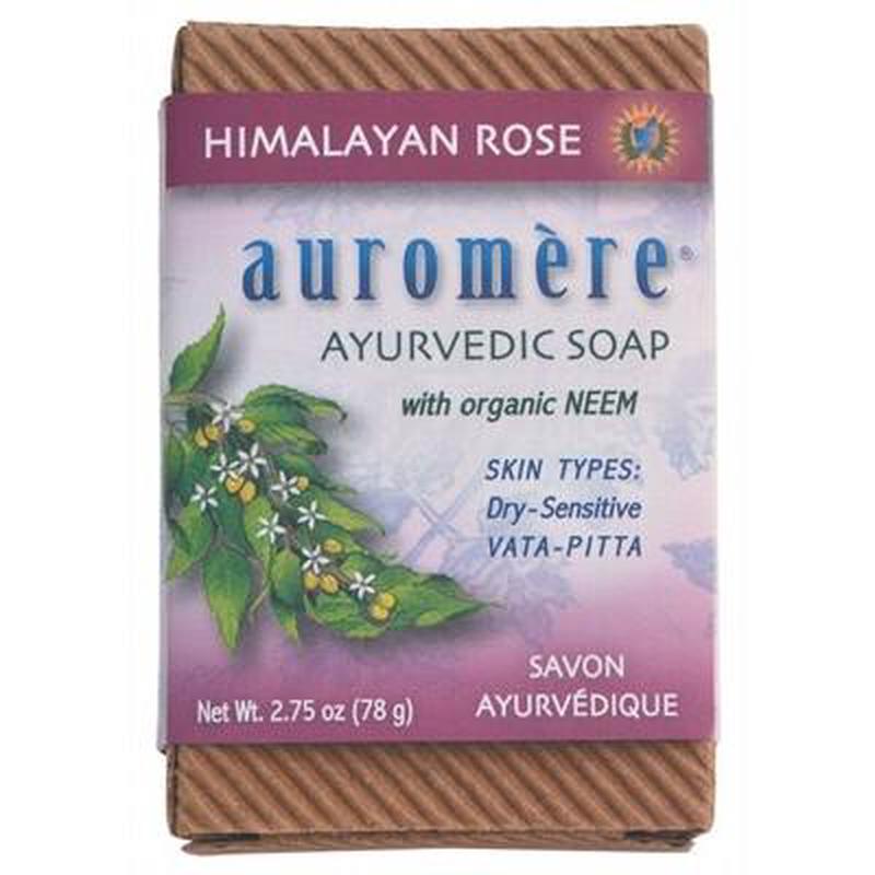 AUROMERE Neem Soap Ayurvedic Himalayan Rose 78g