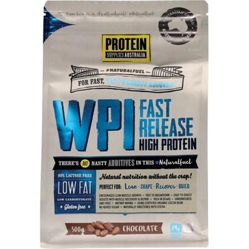 PROTEIN SUPPLIES AUST. WPI (Whey Protein Isolate) Chocolate 500g