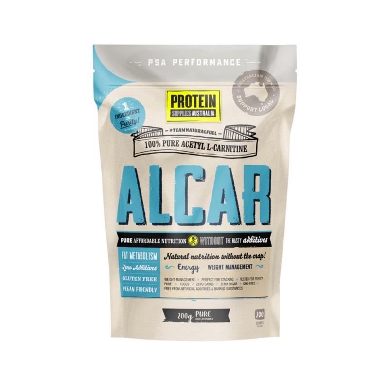 PROTEIN SUPPLIES AUST. Alcar (Acetyl L-Carnitine) Pure 200g
