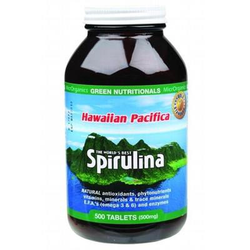 GREEN NUTRITIONALS Hawaiian Pacifica Spirulina Tablets (500mg) 500