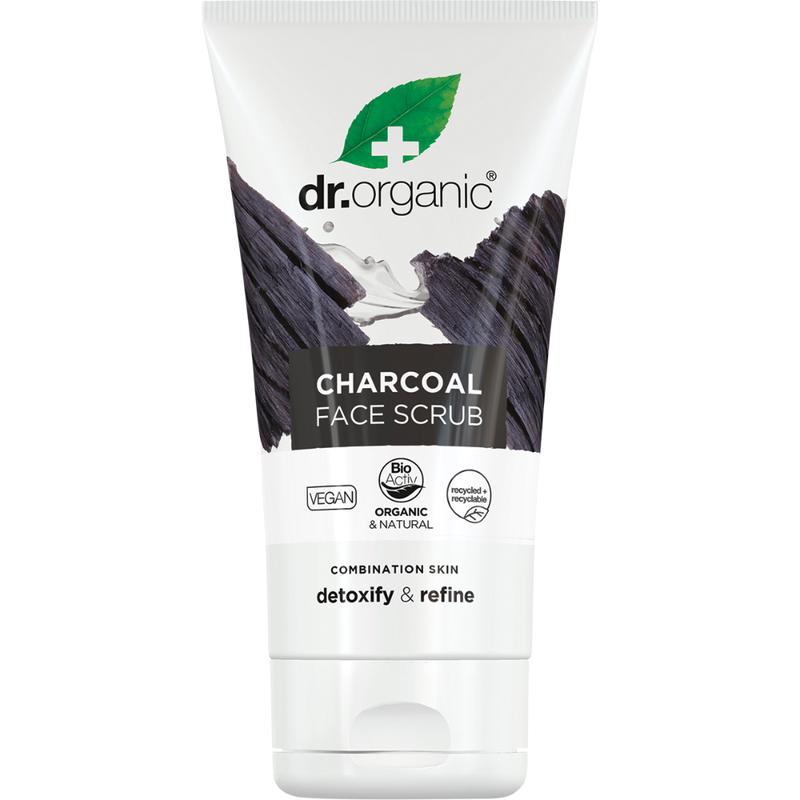 DR ORGANIC Activated Charcoal Face Scrub Purifying Bioactive 125ml