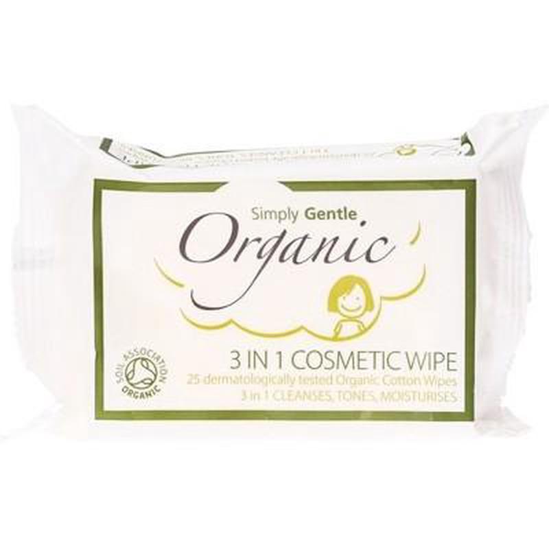 SIMPLY GENTLE ORGANIC 3 in 1 Cosmetic 25 x Wipes