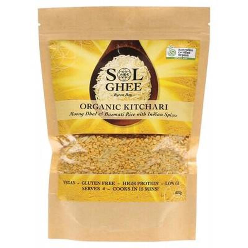 SOL GHEE Organic Kitchari Moong Dhal & Basmati Rice Mix 400g