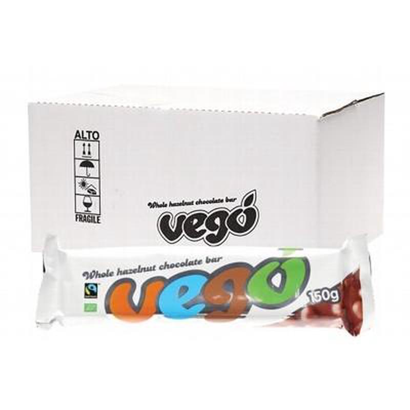 VEGO Whole Hazelnut Chocolate Bar 150g x 20 Bulk