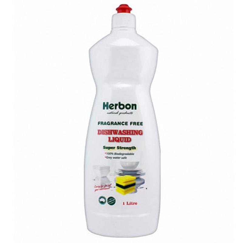 HERBON Biodegradable Dishwashing Liquid Fragrance Free 1L