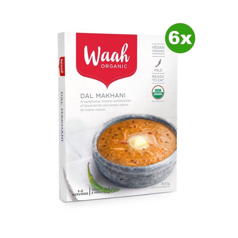 WAAH ORGANIC Indian Meal Dal Makhani 300g x6 BULK