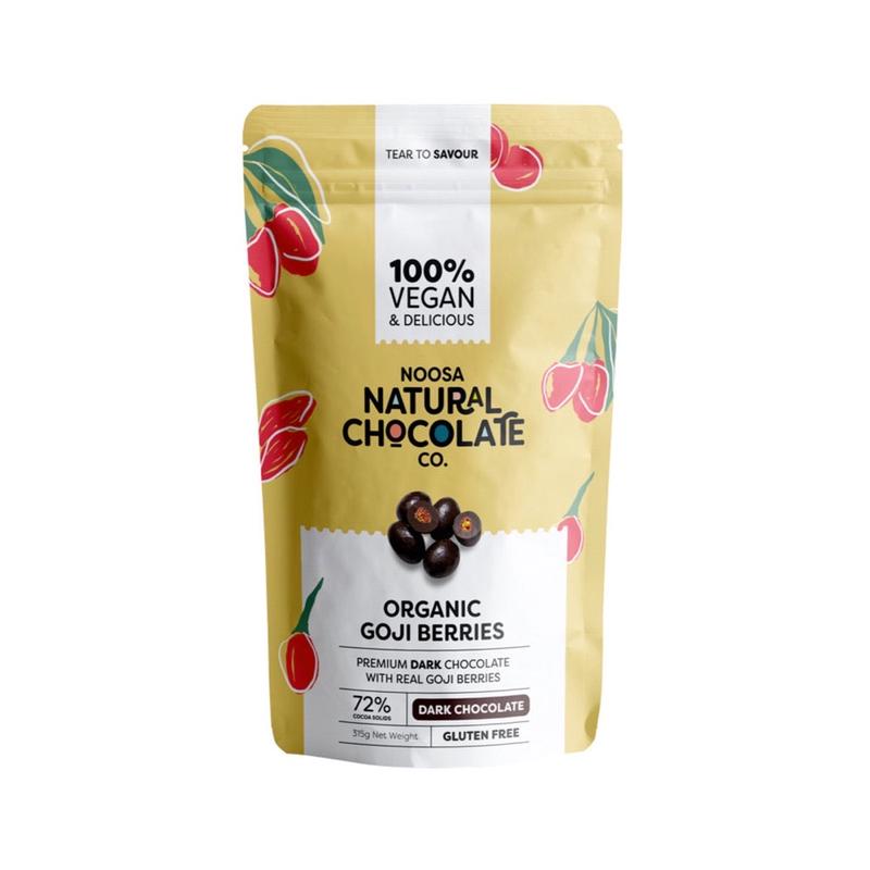 Noosa Natural Chocolate Co. Dark Chocolate Organic Goji Berries 315g