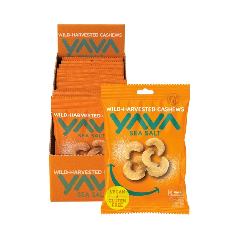 Yava Wild-Harvested Cashews Sea Salt 10x35g