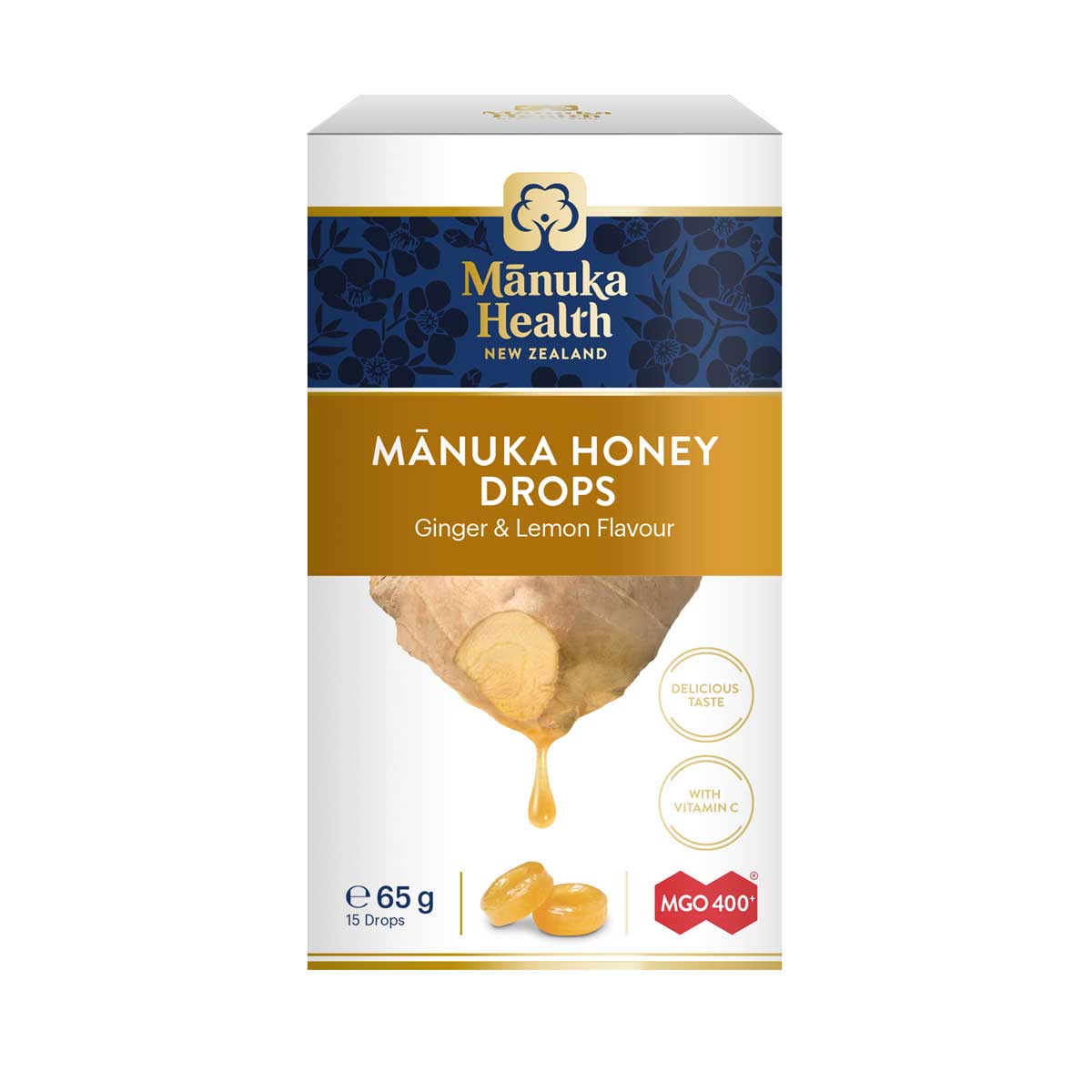 MANUKA HEALTH Manuka Health Honey Drops with Lemon & Ginger MGO 400+ 65g