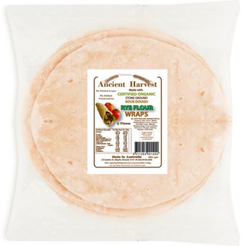 ANCIENT HARVEST Organic Sourdough Rye Flour Wraps 220g