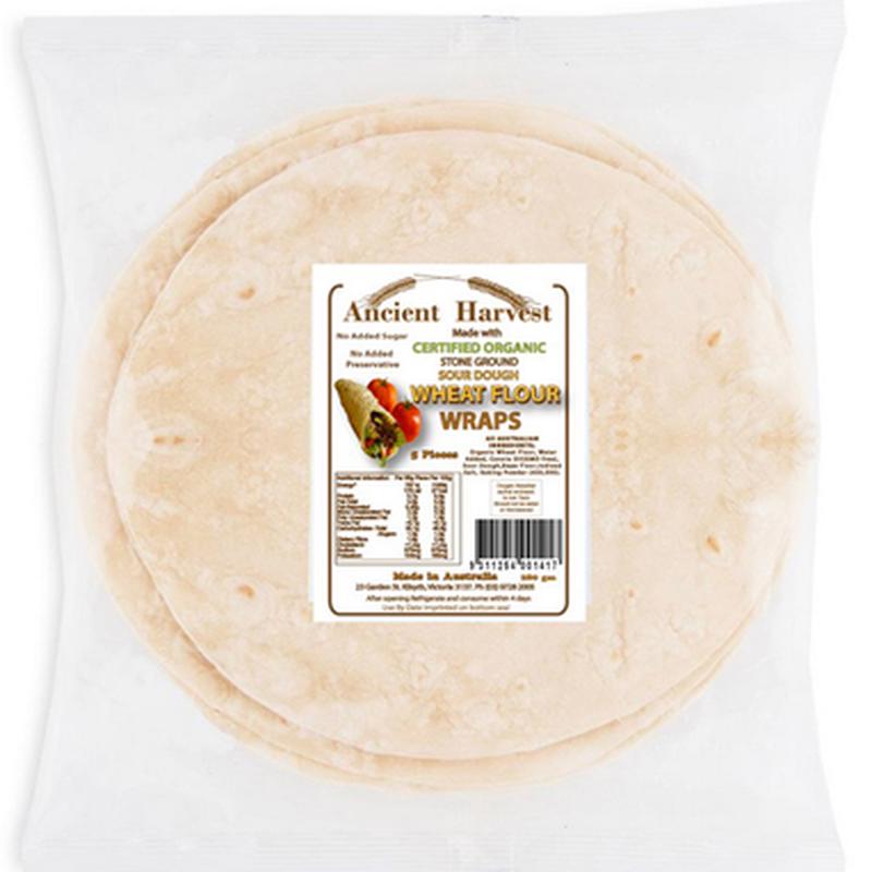 ANCIENT HARVEST Organic Sourdough Wheat Flour Wraps 220g