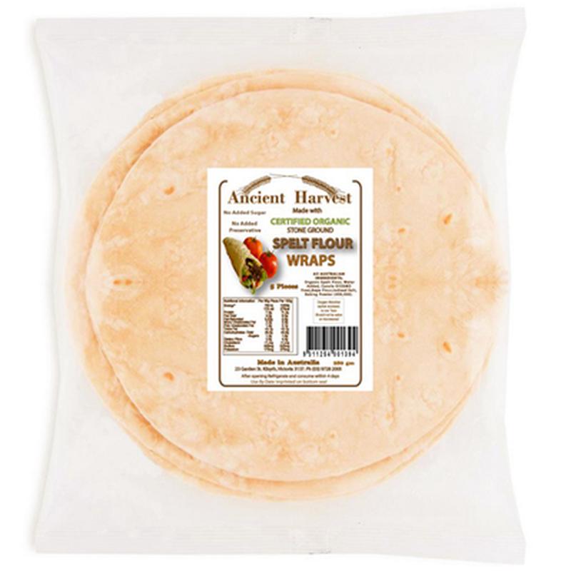 ANCIENT HARVEST Organic Spelt Flour Wraps 220g