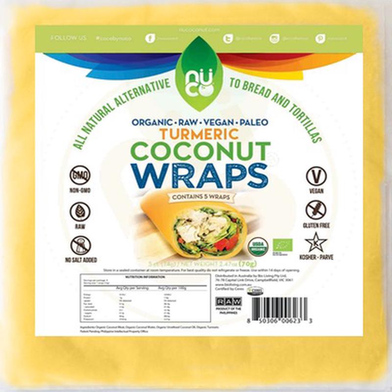 NUCO Organic Coconut Turmeric Wraps 5pk