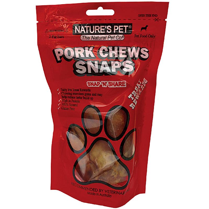 NATURE'S PET Pork Chews Snaps (Pigs Ears) 2 Pack