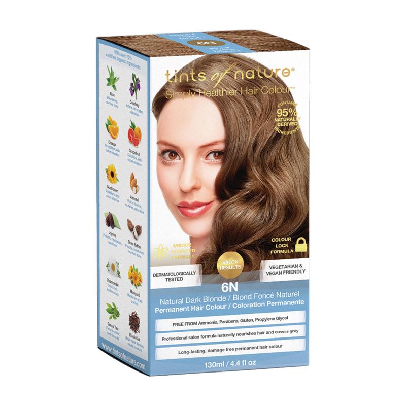 TINTS OF NATURE Natural Dark Blonde - 6N Permanent Organic Hair Colour - 120ml
