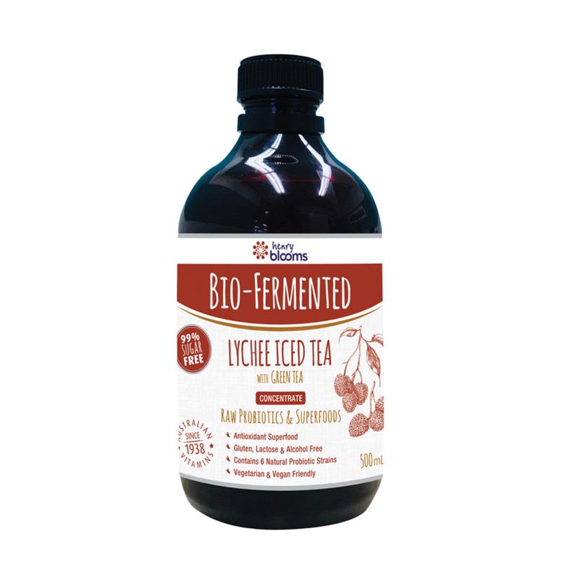 Blooms Bio-Fermented Lychee Iced Tea with Green Tea Concentrate 500ml