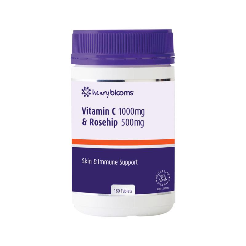 Henry Blooms Vitamin C 1000 and Rosehip 500 (180 Tabs)